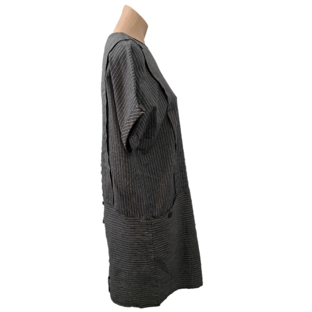 Unknown Brand Name Gray Striped Dress Women's Size (see Measurements)